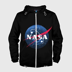 Ветровка с капюшоном мужская NASA Black Hole, цвет: 3D-белый
