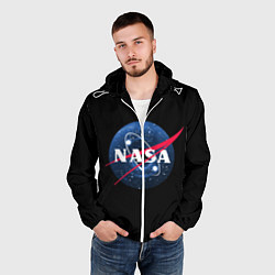 Ветровка с капюшоном мужская NASA Black Hole, цвет: 3D-белый — фото 2