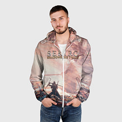 Ветровка с капюшоном мужская Sekiro - Boss Fight, цвет: 3D-белый — фото 2
