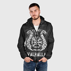 Ветровка с капюшоном мужская Valhalla, цвет: 3D-черный — фото 2