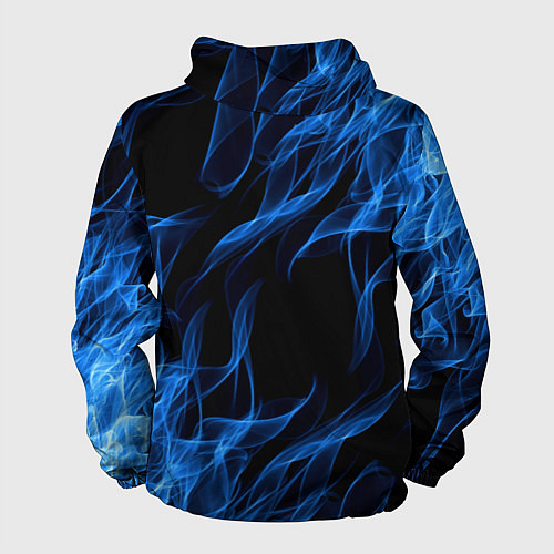 Мужская ветровка BLUE FIRE FLAME / 3D-Черный – фото 2