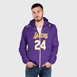 Ветровка с капюшоном мужская Los Angeles Lakers Kobe Brya, цвет: 3D-белый — фото 2