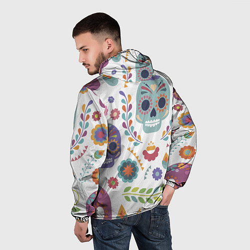 Мужская ветровка Мексиканские мотивы / 3D-Черный – фото 4