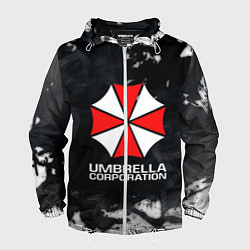 Ветровка с капюшоном мужская UMBRELLA CORP, цвет: 3D-белый