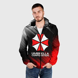 Ветровка с капюшоном мужская UMBRELLA CORP, цвет: 3D-черный — фото 2