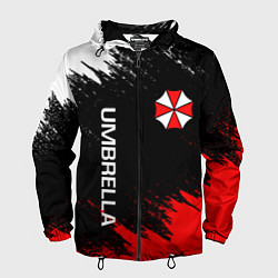 Ветровка с капюшоном мужская UMBRELLA CORP, цвет: 3D-черный