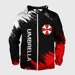 Ветровка с капюшоном мужская UMBRELLA CORP, цвет: 3D-белый