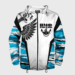 Ветровка с капюшоном мужская ВМФ России камуфляж, цвет: 3D-черный