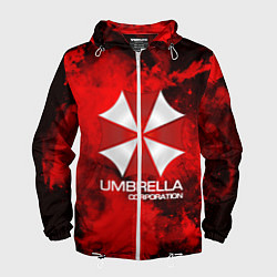 Ветровка с капюшоном мужская UMBRELLA CORP, цвет: 3D-белый