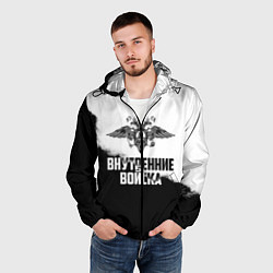 Ветровка с капюшоном мужская Внутренние Войска, цвет: 3D-черный — фото 2