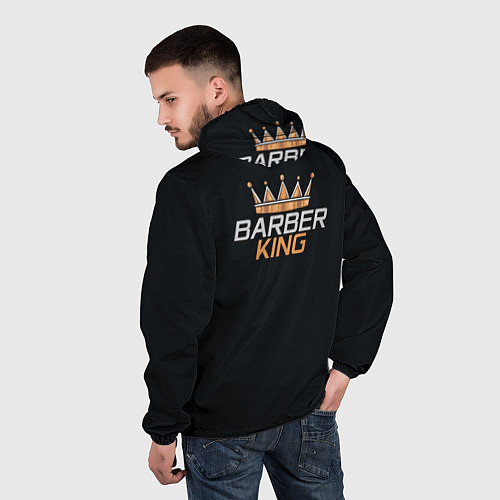 Мужская ветровка Barber King Барбер Король / 3D-Черный – фото 4
