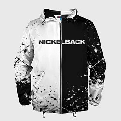 Ветровка с капюшоном мужская Nickelback, цвет: 3D-черный