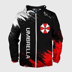 Ветровка с капюшоном мужская RESIDENT EVIL UMBRELLA, цвет: 3D-белый