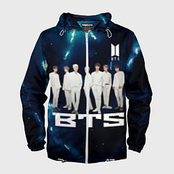 Ветровка с капюшоном мужская BTS, цвет: 3D-белый