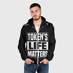 Ветровка с капюшоном мужская TOKENS LIFE MATTERS, цвет: 3D-белый — фото 2