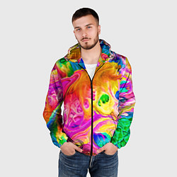 Ветровка с капюшоном мужская TIE DYE, цвет: 3D-черный — фото 2