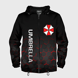 Ветровка с капюшоном мужская UMBRELLA CORP, цвет: 3D-черный