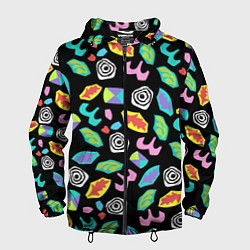Ветровка с капюшоном мужская Очень странные дела, цвет: 3D-черный