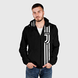 Ветровка с капюшоном мужская JUVENTUS, цвет: 3D-черный — фото 2