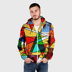 Ветровка с капюшоном мужская ПИКАССО, цвет: 3D-белый — фото 2