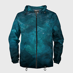 Ветровка с капюшоном мужская Лазурь, цвет: 3D-черный