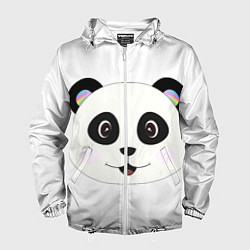 Ветровка с капюшоном мужская Panda, цвет: 3D-белый