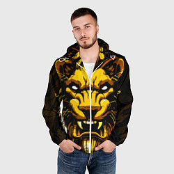 Ветровка с капюшоном мужская Зверь, цвет: 3D-белый — фото 2