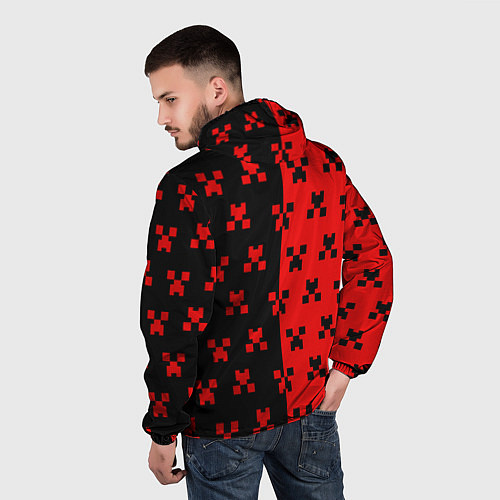 Мужская ветровка MINECRAFT CREEPER / 3D-Черный – фото 4