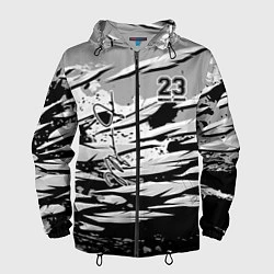 Ветровка с капюшоном мужская Michael Jordan 23, цвет: 3D-черный