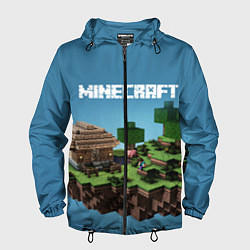 Ветровка с капюшоном мужская Minecraft, цвет: 3D-черный