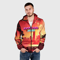 Ветровка с капюшоном мужская HOTLINE MIAMI, цвет: 3D-черный — фото 2