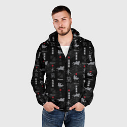 Ветровка с капюшоном мужская Mulan Black Pattern, цвет: 3D-черный — фото 2