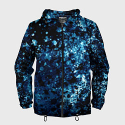 Ветровка с капюшоном мужская Абстракция жидкость, цвет: 3D-черный