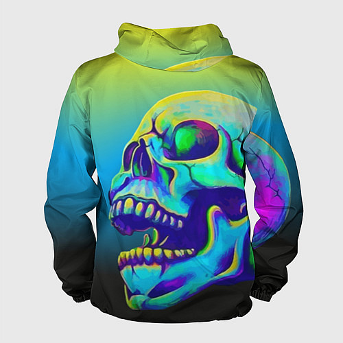 Мужская ветровка Neon skull / 3D-Белый – фото 2