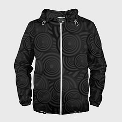 Мужская ветровка Круги черный узор геометрия