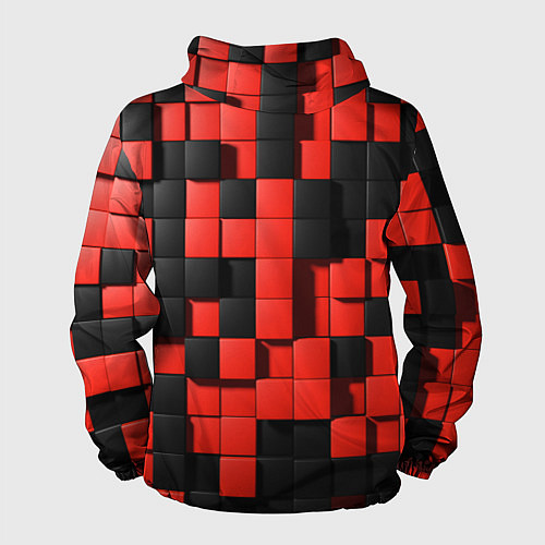 Мужская ветровка КУБИКИ 3D / 3D-Черный – фото 2