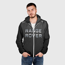 Ветровка с капюшоном мужская Range rover, цвет: 3D-белый — фото 2
