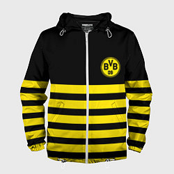 Ветровка с капюшоном мужская BORUSSIA, цвет: 3D-белый