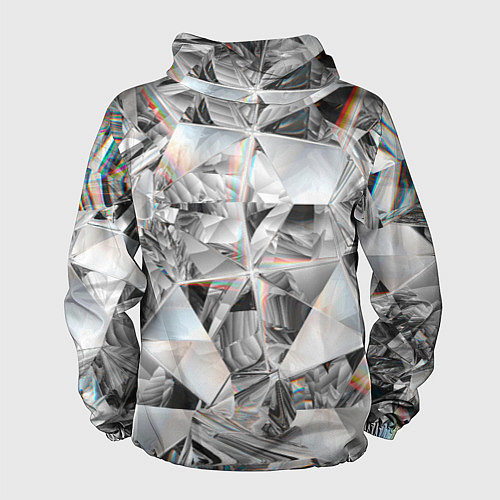 Мужская ветровка Зеркальный калейдоскоп / 3D-Белый – фото 2