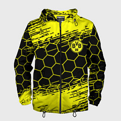 Ветровка с капюшоном мужская BORUSSIA, цвет: 3D-черный
