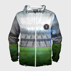 Ветровка с капюшоном мужская FC INTER MIAMI, цвет: 3D-белый
