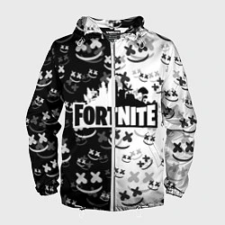 Ветровка с капюшоном мужская FORTNITE MARSHMELLO, цвет: 3D-белый