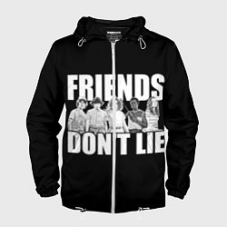 Ветровка с капюшоном мужская Friends Dont Lie, цвет: 3D-белый