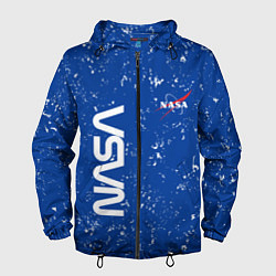 Ветровка с капюшоном мужская NASA НАСА, цвет: 3D-черный