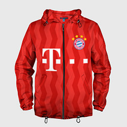 Ветровка с капюшоном мужская FC Bayern Munchen униформа, цвет: 3D-черный