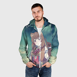 Ветровка с капюшоном мужская Рафталия, цвет: 3D-белый — фото 2