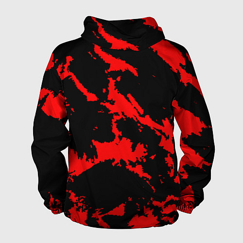 Мужская ветровка Красный на черном / 3D-Белый – фото 2