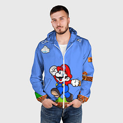 Ветровка с капюшоном мужская Mario, цвет: 3D-белый — фото 2