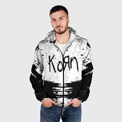 Ветровка с капюшоном мужская Korn, цвет: 3D-черный — фото 2