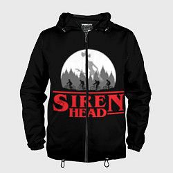 Ветровка с капюшоном мужская Siren Head, цвет: 3D-черный